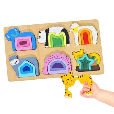 GeoZoo | Diversión de rompecabezas animal - Rompecabezas geométrico Montessori para niños